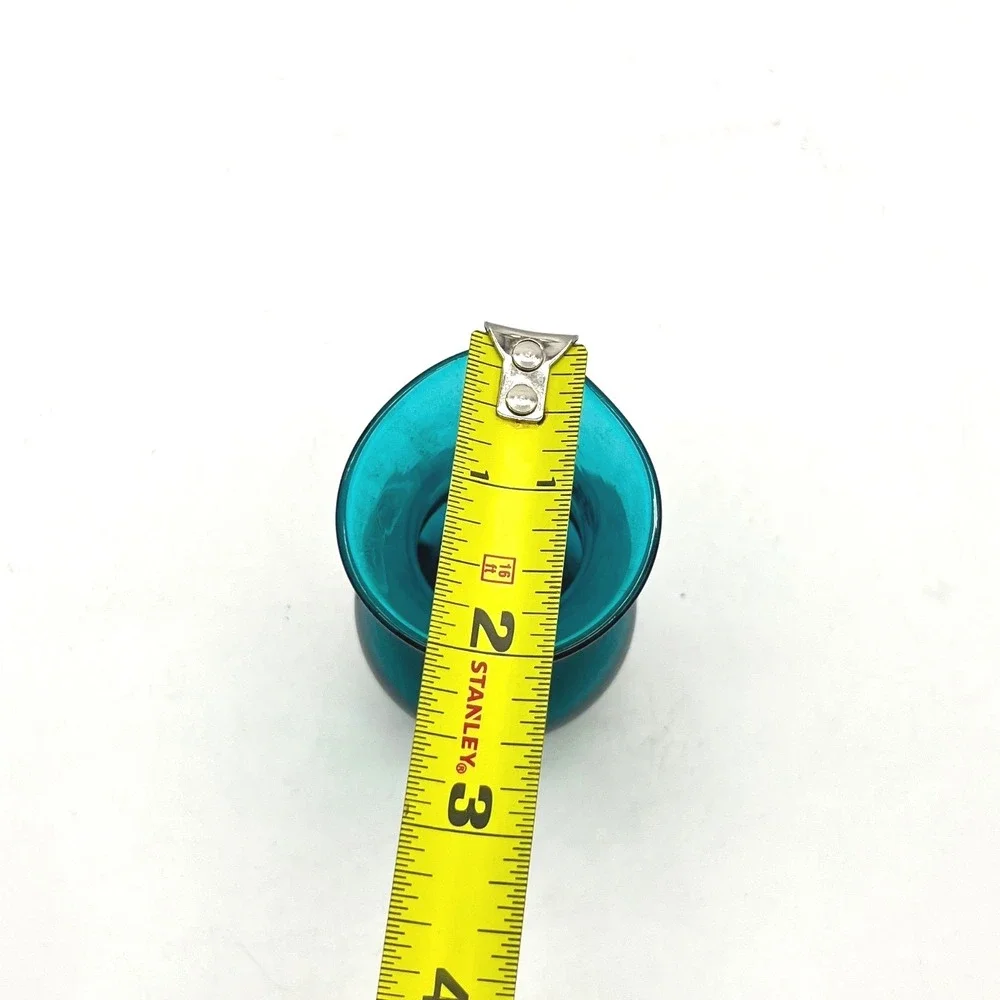 CW Williamsburg Restoration Royal‎ Leerdam Holland Teal Blue Glass Pitcher Small